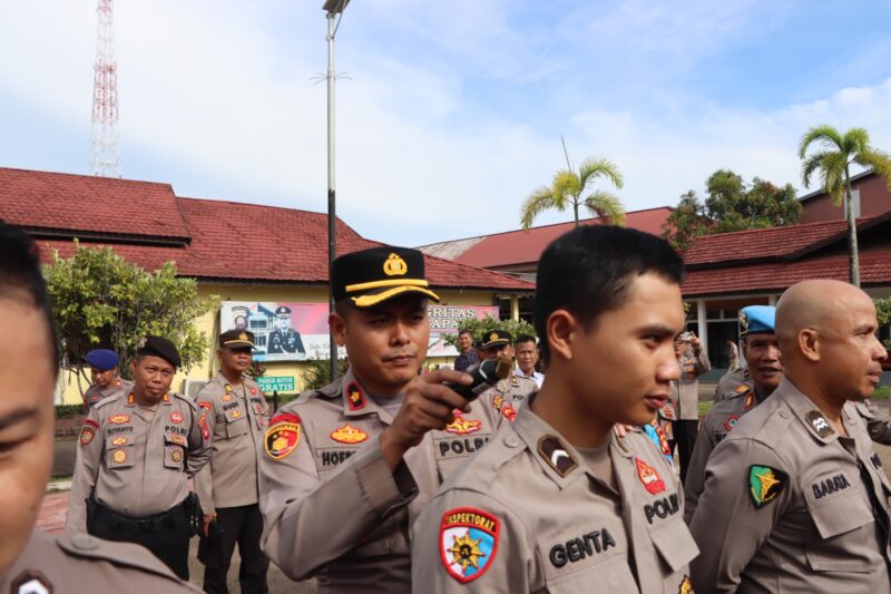 Sipropam Polres Ketapang Gelar Gaktiplin, Wakapolres Kompol Hoerrudin Tekankan Disiplin dan Profesionalitas Anggota
