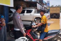 Sambang Humanis Bripka Albasit, Warga Diimbau Tertib Lalu Lintas dan Waspada