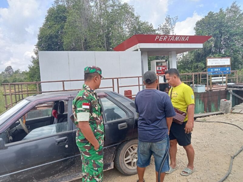 Serma Oken Freddy Turun Langsung Amankan SPBU Lanjak, Cegah Penimbunan BBM Tangki Siluman