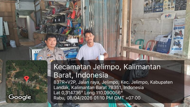 Personel Polsubsektor Jelimpo Sambangi Warga dan Beri Imbauan Kamtibmas