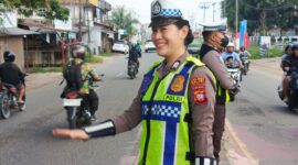 Satlantas Polres Melawi Tebar Senyum Saat Ploting Point, Wujudkan Polisi Humanis