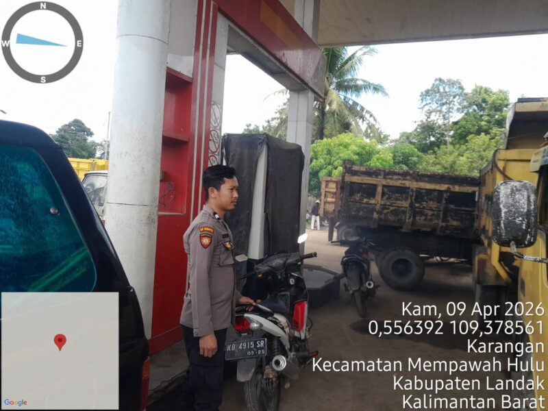 Briptu Albertus Sambangi SPBU Karangan, Pastikan Stok BBM Aman dan Cegah Penimbunan