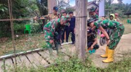 Kodim 1209/Bengkayang Siapkan Jembatan Gantung di Desa Tanjung, Akses Warga Kecamatan Teriak Segera Terbuka