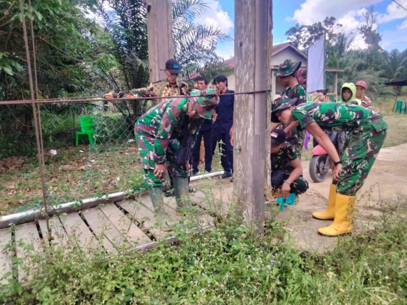 Kodim 1209/Bengkayang Siapkan Jembatan Gantung di Desa Tanjung, Akses Warga Kecamatan Teriak Segera Terbuka