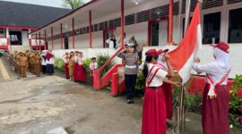 Brigpol Theresia Monikawati Jadi Pembina Upacara di SDN 1 Nanga Pinoh, Sampaikan Pesan Disiplin dan Anti-Bullying