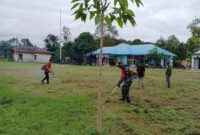 “Ciptakan Lingkungan yang Bersih dan Asri”, Serma Suyanto Babinsa Puring Kencana Bersama Masyarakat Bersihkan Lapangan Kecamatan