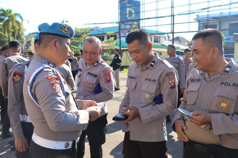 Tegakkan Disiplin Internal, Sipropam Polres Ketapang Gelar Gaktibplin Usai Apel Pagi