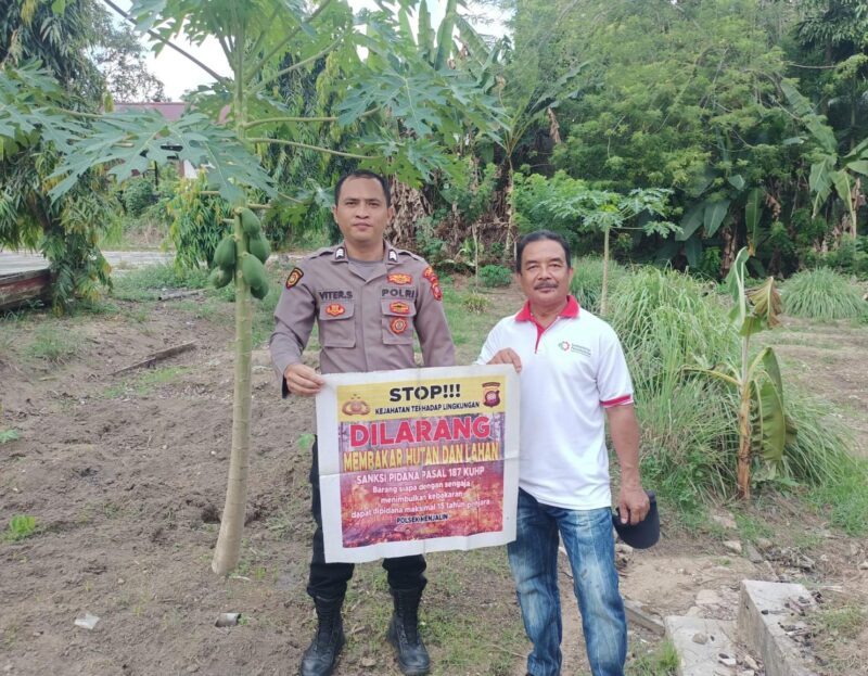 Polsek Menjalin Intensifkan Patroli dan Himbauan Karhutla di Wilayah Desa Menjalin