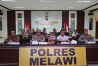 Kapolres Melawi Bersama Instansi Terkait Zoom Meeting Antisipasi Dampak El Nino Godzilla