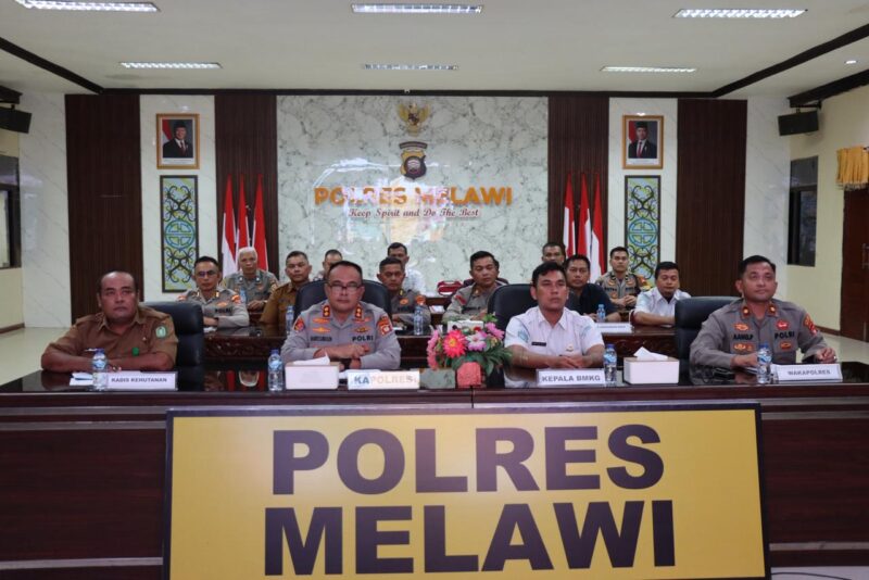 Kapolres Melawi Bersama Instansi Terkait Zoom Meeting Antisipasi Dampak El Nino Godzilla