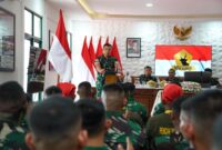 Mayjen TNI Novi Rubadi Sugito Sambangi Yonzipur 6/Satya Digdaya di Anjongan