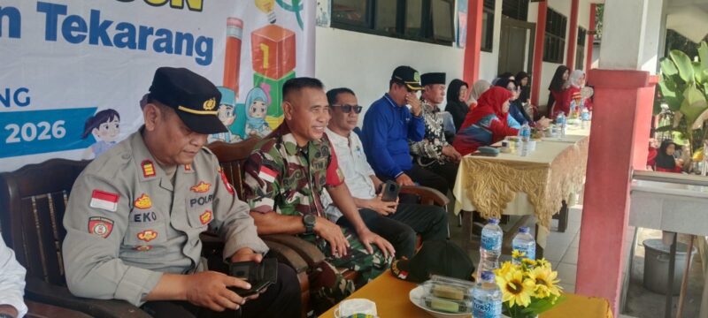 Babinsa Tekarang Hadiri Pembukaan O2SN Tingkat Sekolah Dasar
