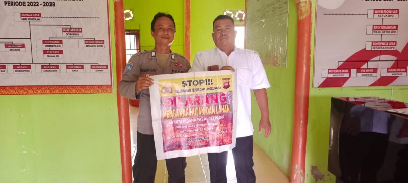 Patroli dan Himbauan Karhutla, Polsek Menjalin Ajak Warga Cegah Kebakaran Lahan