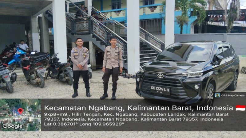 Pengamanan Shalat Jumat di Masjid Baiturrahman, Anggota Polsek Ngabang Berikan Pelayanan Prima