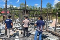 Rumah Betang di Desa Poring Melawi Hangus Terbakar, Polisi Langsung Cek TKP
