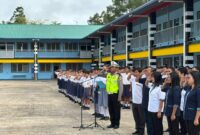Police Goes to School, KBO Lantas Polres Melawi Jadi Inspektur Upacara di Yayasan Sungai Kehidupan Borneo