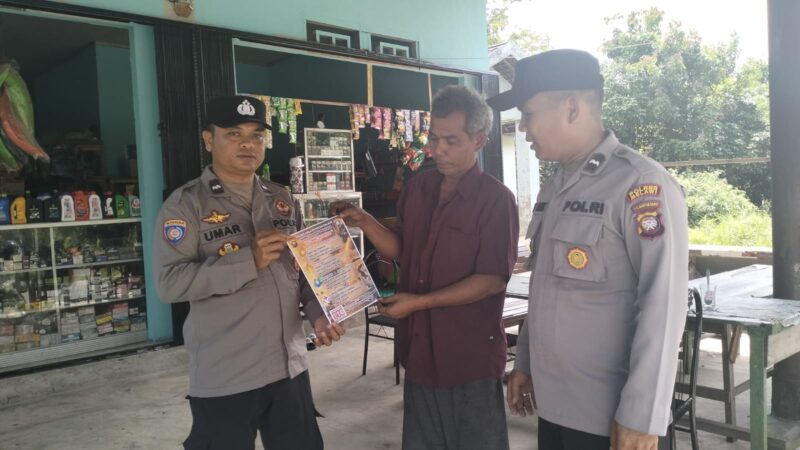 Sat Binmas Polres Melawi Sosialisasikan Kamtibmas dan Pencegahan Karhutla