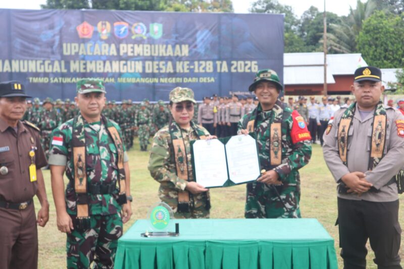 Kodam XII/Tpr Dorong Pembangunan Desa Lewat Program TMMD ke-128