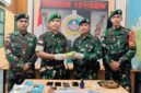 Kasrem 121/Abw Selaku Wadankolakops Wakili Dankolakops Terima Hasil Penyelundupan Narkotika Jenis Ekstasi Sejumlah 1.664 Butir dari Satgas Pamtas RI-Malaysia