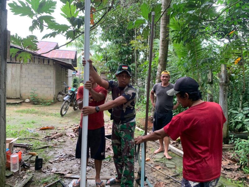 TMMD Ke-128 Hadirkan Solusi Air Bersih di Dusun Batu Tujuh
