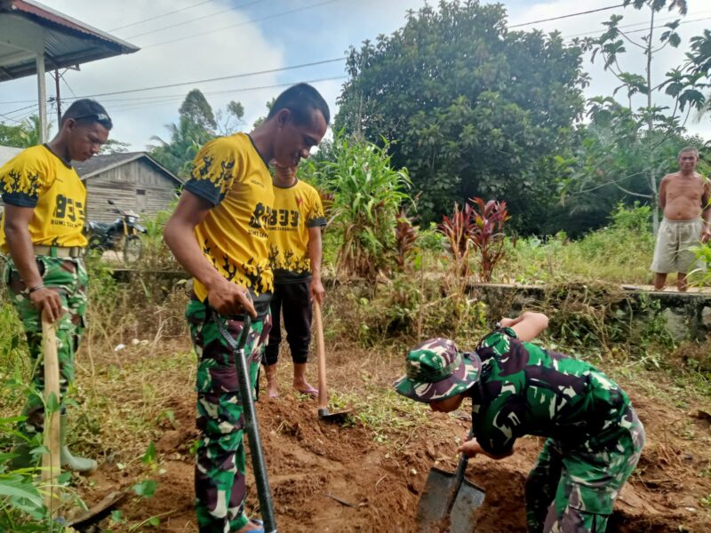 Satgas TMMD Ke-128 Kodim 1204/Sanggau Siap Bangun 5 Unit MCK untuk Tingkatkan Kesehatan Lingkungan