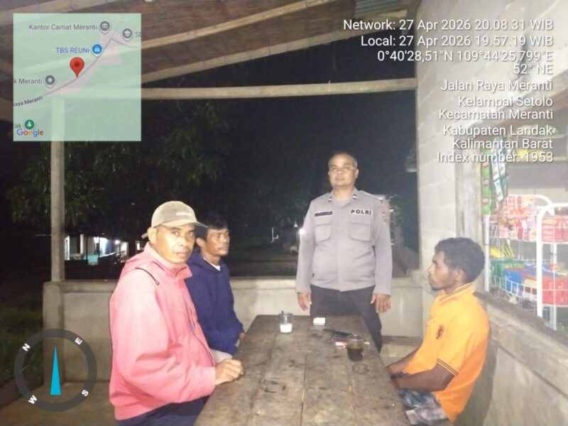 Dekat dengan Warga, Polisi Meranti Jaga Kondusifitas Lewat Patroli Malam
