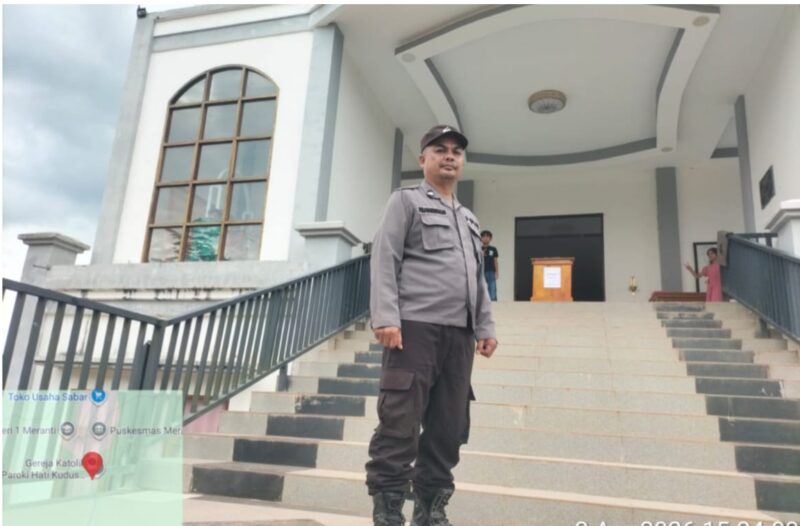 Uwes, S.H. Pimpin Sterilisasi Gereja Jelang Jumat Agung, Polsek Meranti Waspadai Curanmor