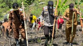 Kapolsek Iptu Selamet Santoso Dorong Ketahanan Pangan Lewat Penanaman Jagung
