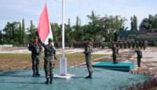 Kasiren Korem 121/Abw Kolonel Inf Arie Susanto Tekankan Disiplin dan Nasionalisme Prajurit Saat Upacara 17-an