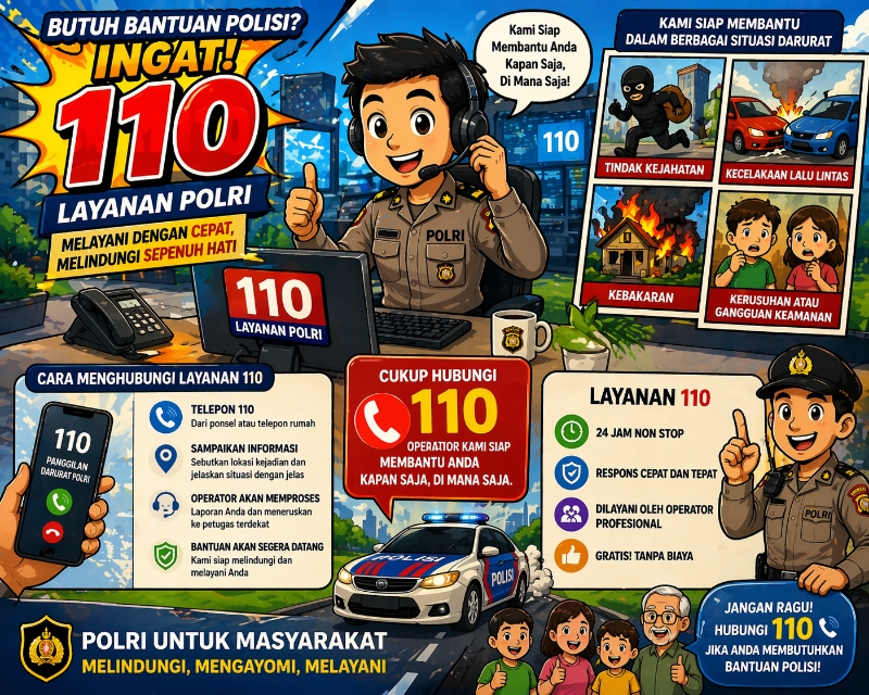 Layanan Polri 110, Hotline Darurat yang Siaga 24 Jam