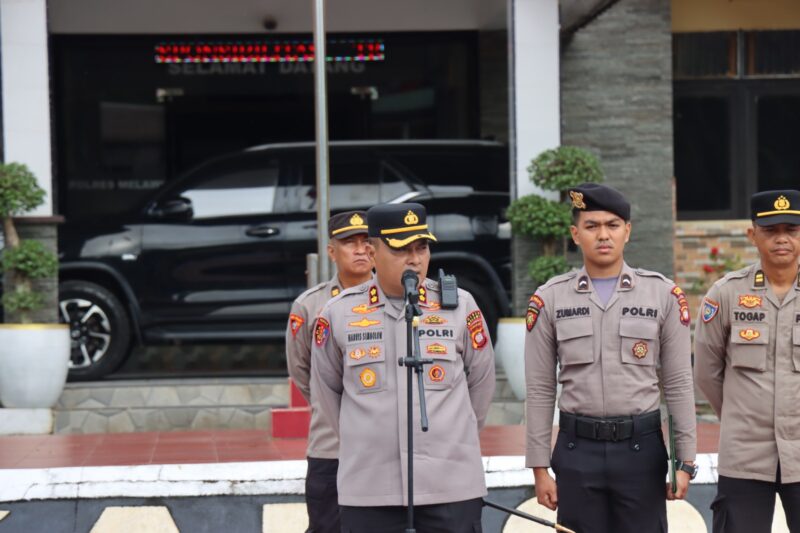 Kapolres Melawi Pimpin Apel Kesiapan Pengamanan Hari Buruh Internasional