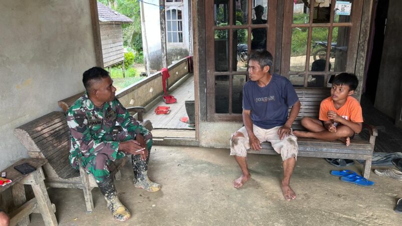 Satgas TMMD Kodim 1204/Sanggau Sambangi Rumah Warga, Bangun Kedekatan Humanis
