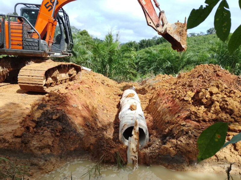 4 dari 12 Titik Pembangunan Gorong-Gorong TMMD Ke-128 Kodim 1204/Sanggau Rampung Dikerjakan