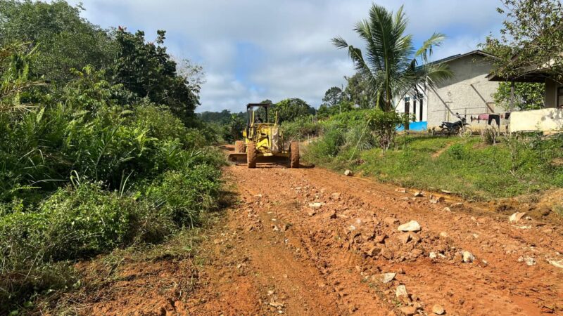 Satgas TMMD Ke-128 Kodim 1204/Sanggau Kebutan Peningkatan Jalan Semayang–Desa Persiapan Tanak, Progres Capai 73,10 Persen
