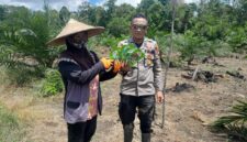 Polsek Sebangki Dukung Ketahanan Pangan, AIPDA Suriansyah Salurkan Bibit Jagung Bisi 18 dan Sayuran kepada KWT Kembang Desa